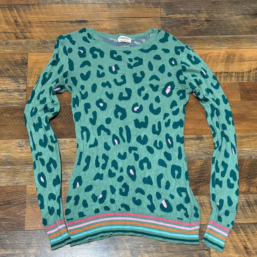 Sugarhill Brighton Chic Green Animal‎ Print Sweater